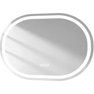 Emke Oval Spiegel 70 x 50 cm Badspiegel mit Beschlagfrei Badezimmerspiegel 3 Dimmbare Lichtfarben