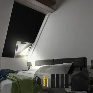 Verdunklungsstoff Sonnenschutz Verdunkelungs Sonnenschutz zu 100% verdunkelnd,Folie mit Thermobeschichtung,lichtundurchlässige für Fenster,Velux und Dachfenster(140*200cm,Schwarz) - Schwarz