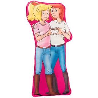 United Labels Bibi & Tina Kissen, Kopfkissen 50x20 cm, Pink, Sofakissen BFF Best Friends Forever, Dekokissen für Fans