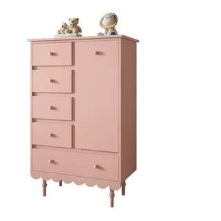lookway Hochkommode Babushka 84 x 140 x 50 cm Rosa