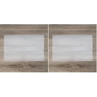d-c-fix Tischset Rio Ben Weiss transparent - abwaschbare Unterlage für Küche & Esstisch - Platzset Platzdeckchen Teller Platzdecke Tisch-Untersetzer Set - 29 cm x 44 cm eckig (Packung mit 2)