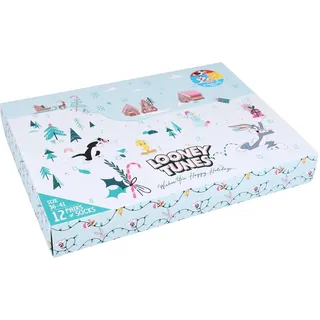 Capelli New York Adventskalender für Erwachsene mit 24 Türchen und 12 Paar Socken, bunt