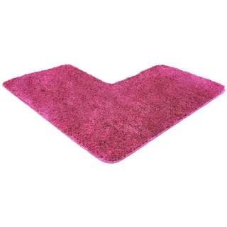 WohnDirect Eckbadematte Florenz , Pink , Textil , 100x100 cm , Oeko-Tex® Standard 100 , Heimtextilien, Badtextilien, Badematten