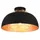 rl live your light Punch E27 rund Schwarz matt/goldfarbig