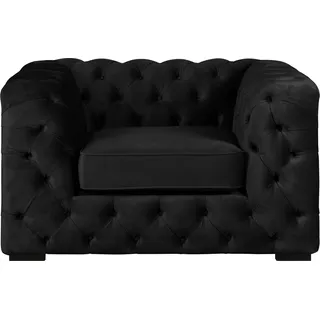 Home Affaire Chesterfield-Sessel Kalina Polyester 110 x 67 x 98 cm schwarz