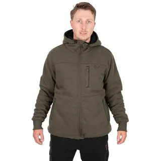 Fox International Collection Sherpa Reißverschlusspullover - Green / Black - M