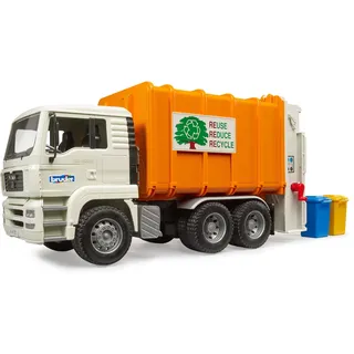 BRUDER 02772, Müllwagen, 3 Jahr(e), Acrylnitril-Butadien-Styrol (ABS), Orange, Weiß - Orange, Weiß