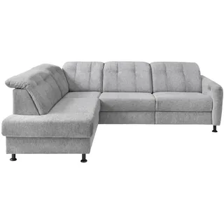 Livetastic Ecksofa , Silberfarben , Textil , Uni , L-Form , 270x198 cm , Made in Europe , seitenverkehrt erhältlich, Rücken echt, motorische Relaxfunktion, Herz-Waage-Funktion, USB-C-Anschluss , Wohnzimmer, Sofas & Couches, Wohnlandschaften, Ecksofas