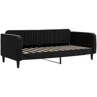 vidaXL Tagesbett Schwarz 100x200 cm Samt - Schwarz