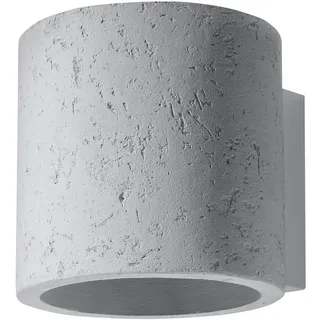 SOLLUX lighting Orbis Downlight Wandleuchte De Modernes Design, Industriestil, zylindrische Form, aus of Beton, 1 x G9 Glühbirne austauschbar | Grau, 10 x 12 x 10 cm - Grau