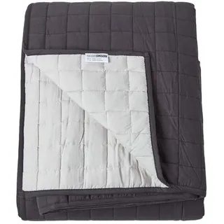Homescapes Tagesdecke gesteppt mit Wende-Design, 230/250 cm , Schwarz , Textil , Rechteckig , 230x250 cm , Oeko-Tex® , Heimtextilien, Bettwäsche & Leintücher, Tagesdecken