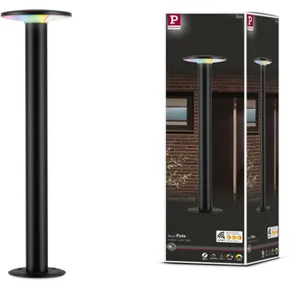 Paulmann LED Pollerleuchte Plate Anthrazit Zigbee RGBW 60 x 15,9 cm