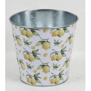 Pflanztopf Blumentopf Pflanzgefäß Blumengefäß PROVENCE Ø 15 x H 13 cm – Metall