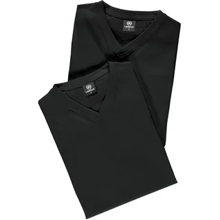 T-Shirt LERROS "Doppelpack T-Shirt, V-Neck in Premium Baumwollqualität", Herren, Gr. XL, schwarz, 100% Baumwolle, Shirts T-Shirt