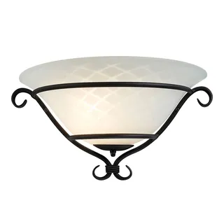 Wandleuchte AUSTEN Landhaus Metall Glas B:37cm E27 für Flur Wohnzimmer