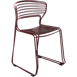 Beliani Pistoia Gartenstuhl 54 x 80 x 51 cm rot 2 St.