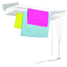 Casabriko Wäscheständer für Wand und Decke 140 cm Bianco