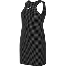 Nike Mädchen Kleid G Nk Df DRSS Fm Nvlty, Black/White, FD2852-010, XS
