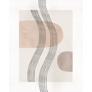 KOMAR Line Art Waves - Größe: 40 x 50 cm - Poster, Kunstdruck, Dekoration, Wohnzimmer, Schlafzimmer