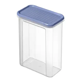 Rotho DOMINO Vorratsdose, horizon blue, Robuste Frischhaltedose aus Kunststoff , 1 Dose, Fassungsvermögen: 1,5 Liter