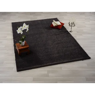 Hochflor-Teppich "Solo" Gr. 4, braun (quarz), B:166cm H:30mm L:240cm, Kunstfaser, GALLERY M BRANDED BY MUSTERRING, Teppiche, Hochflor-Teppich, besonders weich durch Microfaser, Wohnzimmer