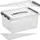Q-Line Aufbewahrungsbox 40 x 30 x 18 cm 6-tlg. transparent/silber