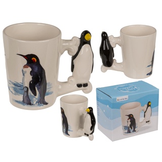 Out of the blue Becher,Pinguin,11 x 8,5 cm, 300 ml, aus Steingut, im Geschenkkarton