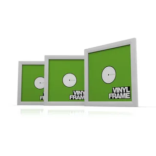 Glorious Vinyl Frame Set White - 3x Vinyl Cover Rahmen für 12 Platten, einfaches Anbringen und Austauschen, einstellbare Halterung, weiß AMS-VINYL-FRAME-SET-WHT