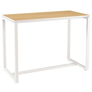 Paperflow Stehtisch easyDesk buche rechteckig, Vierkantrohr weiß, 114,0 x 75,0 x 110,0 cm