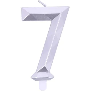 Kerze Diamond Silver Nr. 7