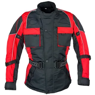 ROLEFF RACEWEAR Kids Motorradjacke Schwarz/Rot L