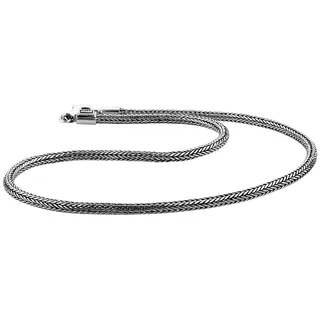 Kuzzoi massive 925 Sterling Silber Königskette Herren Halskette, Dicke 5mm, Länge 50 cm, mit Schmuckbox - 345051-050