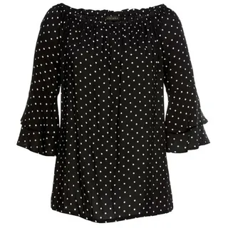 LASCANA Carmenbluse schwarz-weiß 38