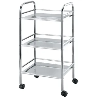 Wenko Rollwagen Exclusiv silber 41,0 x 32,0 x 75,0 cm