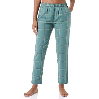 Triumph Damen Mix & Match Tapered Trouser Flannel 01 X Pajama Bottom, Green - Light Combination, 38 EU