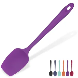 U-Taste Silikon Löffel Spatel, 315°C hitzebeständiger, 29cm, Lila | Flexibler Nahtloser Gummispatel, Backen Kochen Silikon Teigschaber für Antihaftbeschichtetes Kochgeschirr Mischen Schaben