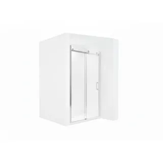 Buylando Victoria Nischentür Schiebetür rechts 150 x 195 cm 8mm Silber/Transparent