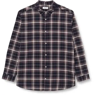 JACK & JONES Herren Jorjoshua Check Shirt Ls Pls Freizeithemd 12235365 ,Outer Space ,4XL