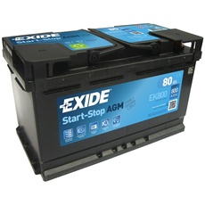 Exide EK800 12V 80Ah 800A AGM VRLA Autobatterie MINI 61217555719-3 Jahre Garantie (bitte vor dem Kauf die Größe überprüfen)