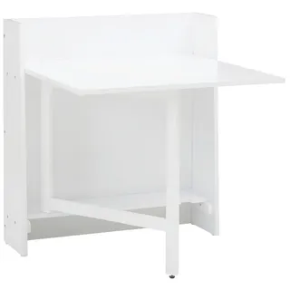 Mid.you Klapptisch , Weiß , Holz, Holzwerkstoff , Kiefer , rechteckig , Wange, rund , 90x80x84 cm , gastro- und objekttauglich, klappbar , Esszimmer, Esstische