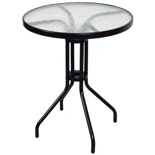 VCM Bistrotisch Gartentisch Ø 60 cm Braun
