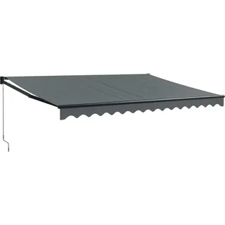 vidaXL Markise Einziehbar Anthrazit 4x3 m Stoff und Aluminium - Grau