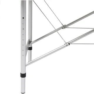 vidaXL Massagetisch mit Aluminiumrahmen, faltbar 3 Zonen Creme-Weiß - Weiß