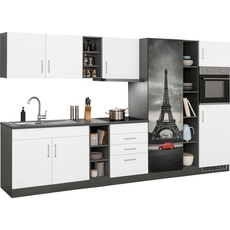 Bild von MÖBEL Küchenzeile »Paris«, mit E-Geräten, Breite 340 cm, wahlweise mit Induktionskochfeld, weiß