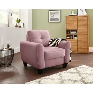 Sessel SIT & MORE "Varese", rosa (altrosa), B:99cm H:91cm T:90cm, Struktur fein (100% Polyester);Flachgewebe (95% Polyester, 5% Polyamid);Luxus-Microfaser ALTARA NUBUCK (100% Polyester), Sessel, Sessel, inklusive Federkern
