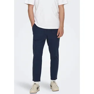 ONLY & SONS Stoffhose »ONSLINUS CROP 0007 COT LIN PNT NOOS«, mit Leinen ONLY & SONS Dark Navy L