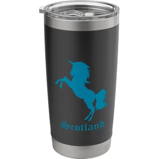 Schottland Einhorn Silhouette Nationalsymbol Schottisch Doppelwandiger Edelstahl-Thermobecher