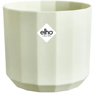 elho Facet Rund 14cm - Blumentopf für Innen - 100% recyceltes Plastik - Ø 14.1 x H 12.7 cm - Grün/Teegrün