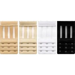 INF 3 Haken, 3 Reihen BH-Verlängerungsgurt weiß+schwarz+helle Hautfarbe+dunkle Hautfarbe