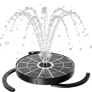 AISITIN Solar Springbrunnen für Außen Upgraded,3,7W Solarbrunnen für Draussen mit 4 Sprüh Effekten,Solar Teichpumpe Solar Schwimmender Fontäne Pumpe für Garten,Vogel-Bad,Teich,Wasserspiel